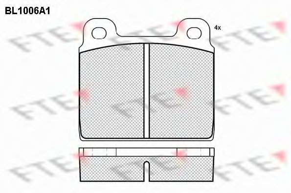 FTE BL1006A1 Тормозные колодки для VOLKSWAGEN T3 CARAVELLE (Фольксваген Т3 cараvэллэ) FTE BL1006A1 Тормозные колодки для VOLKSWAGEN T3 CARAVELLE (Фольксваген Т3 cараvэллэ)