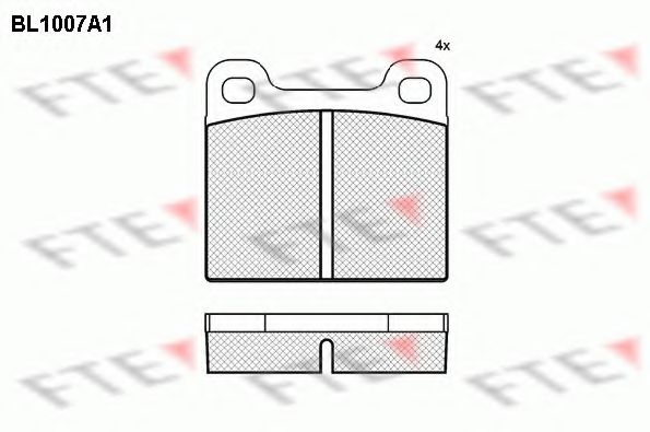 FTE BL1007A1 Тормозные колодки для AUDI 100 (Ауди 100) FTE BL1007A1 Тормозные колодки для AUDI 100 (Ауди 100)
