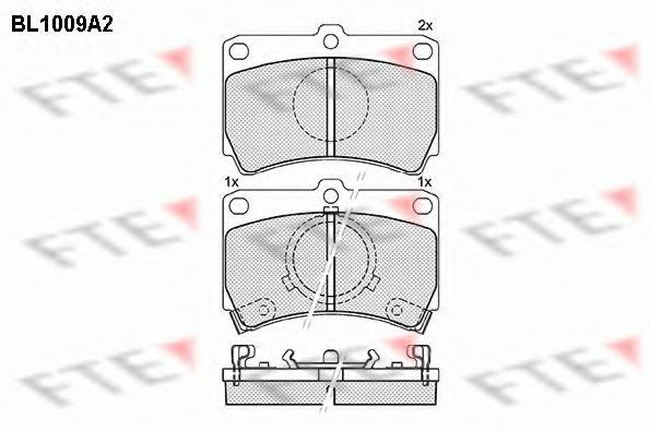 FTE BL1009A2 Тормозные колодки для MAZDA 323 III (Мазда 323 3) FTE BL1009A2 Тормозные колодки для MAZDA 323 III (Мазда 323 3)