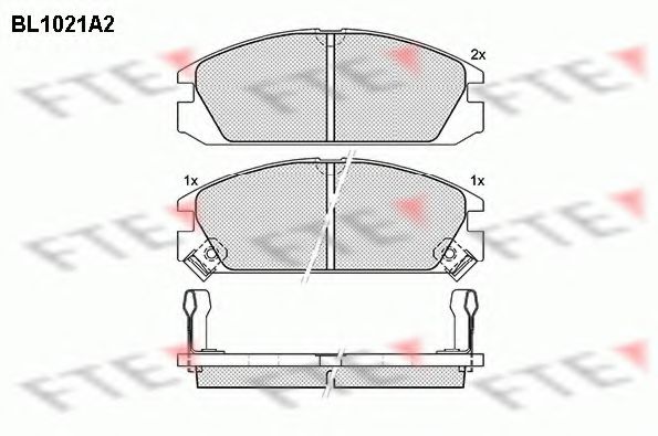 FTE BL1021A2 Тормозные колодки для HONDA PRELUDE III (Хонда Прэлудэ 3) FTE BL1021A2 Тормозные колодки для HONDA PRELUDE III (Хонда Прэлудэ 3)