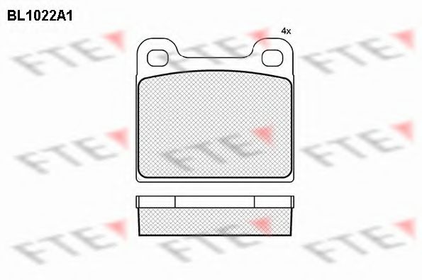 FTE BL1022A1 Тормозные колодки для OPEL COMMODORE B (Опель Cоммодорэ б) FTE BL1022A1 Тормозные колодки для OPEL COMMODORE B (Опель Cоммодорэ б)