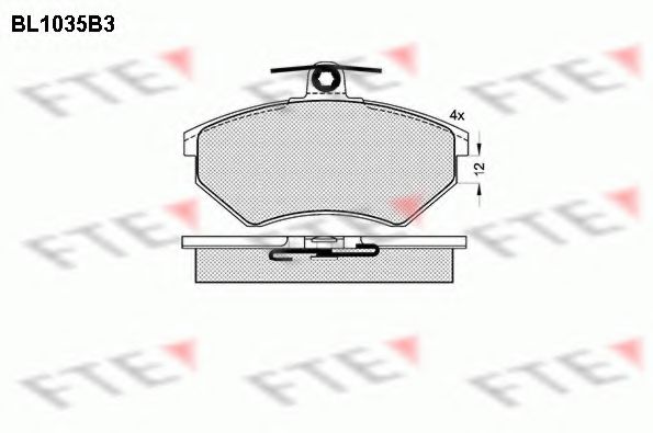 FTE BL1035B3 Тормозные колодки для AUDI 90 (Ауди 90) FTE BL1035B3 Тормозные колодки для AUDI 90 (Ауди 90)