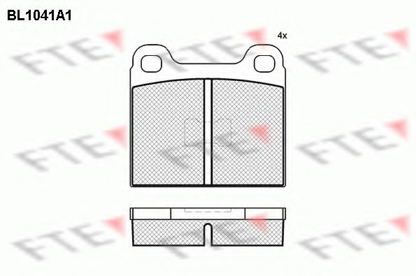 FTE BL1041A1 Тормозные колодки для AUDI 80 (Ауди 80) FTE BL1041A1 Тормозные колодки для AUDI 80 (Ауди 80)