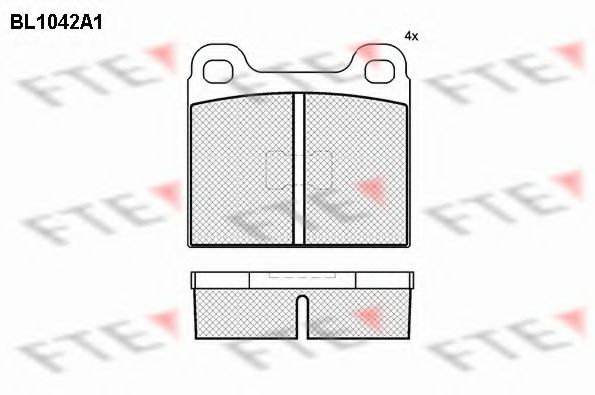 FTE BL1042A1 Тормозные колодки для AUDI 80 (Ауди 80) FTE BL1042A1 Тормозные колодки для AUDI 80 (Ауди 80)