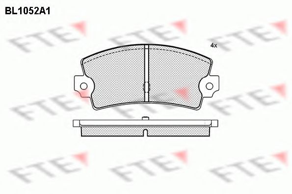 FTE BL1052A1 Тормозные колодки для FIAT TEMPRA (Фиат Тэмпра) FTE BL1052A1 Тормозные колодки для FIAT TEMPRA (Фиат Тэмпра)