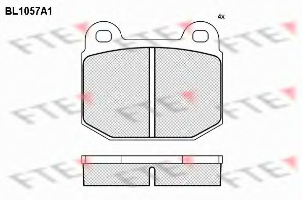 FTE BL1057A1 Тормозные колодки для OPEL ASCONA B (Опель Асcона б) FTE BL1057A1 Тормозные колодки для OPEL ASCONA B (Опель Асcона б)