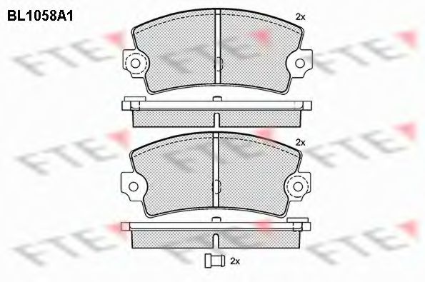 FTE BL1058A1 Тормозные колодки для RENAULT FUEGO (Рено Фуэго) FTE BL1058A1 Тормозные колодки для RENAULT FUEGO (Рено Фуэго)