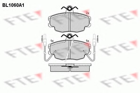 FTE BL1060A1 Тормозные колодки для RENAULT FUEGO (Рено Фуэго) FTE BL1060A1 Тормозные колодки для RENAULT FUEGO (Рено Фуэго)