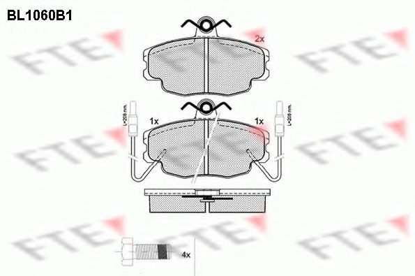 FTE BL1060B1 Тормозные колодки для RENAULT FUEGO (Рено Фуэго) FTE BL1060B1 Тормозные колодки для RENAULT FUEGO (Рено Фуэго)