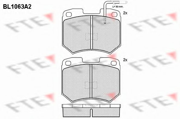 FTE BL1063A2 Тормозные колодки для AUDI 100 (Ауди 100) FTE BL1063A2 Тормозные колодки для AUDI 100 (Ауди 100)