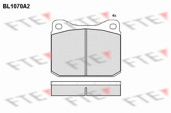 FTE BL1070A2 Тормозные колодки для VOLKSWAGEN LT 28-50 (Фольксваген Лт 28-50) FTE BL1070A2 Тормозные колодки для VOLKSWAGEN LT 28-50 (Фольксваген Лт 28-50)