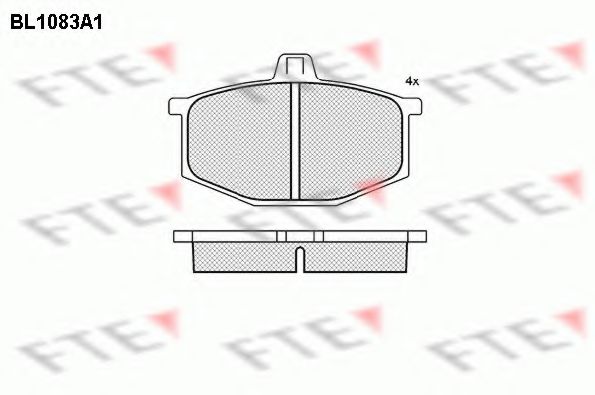 FTE BL1083A1 Тормозные колодки для RENAULT LE CAR (Рено Лэ cар) FTE BL1083A1 Тормозные колодки для RENAULT LE CAR (Рено Лэ cар)