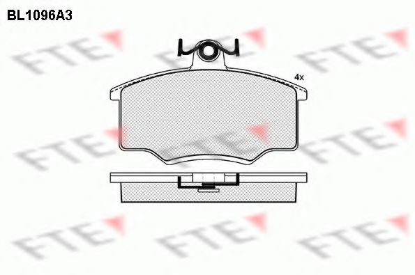 FTE BL1096A3 Тормозные колодки для AUDI 80 (Ауди 80) FTE BL1096A3 Тормозные колодки для AUDI 80 (Ауди 80)