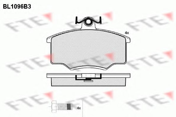 FTE BL1096B3 Тормозные колодки для AUDI 80 (Ауди 80) FTE BL1096B3 Тормозные колодки для AUDI 80 (Ауди 80)