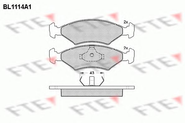 FTE BL1114A1 Тормозные колодки для FORD FIESTA (Форд Фиэста) FTE BL1114A1 Тормозные колодки для FORD FIESTA (Форд Фиэста)