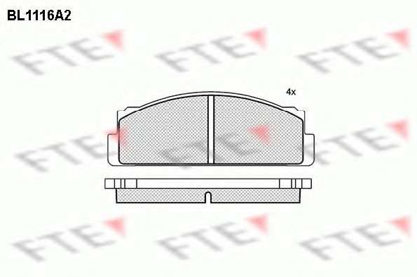 FTE BL1116A2 Тормозные колодки для TOYOTA COROLLA (Тойота/тоета Cоролла) FTE BL1116A2 Тормозные колодки для TOYOTA COROLLA (Тойота/тоета Cоролла)