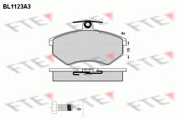 FTE BL1123A3 Тормозные колодки для AUDI 90 (Ауди 90) FTE BL1123A3 Тормозные колодки для AUDI 90 (Ауди 90)