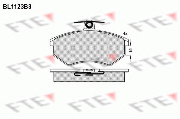 FTE BL1123B3 Тормозные колодки для AUDI 90 (Ауди 90) FTE BL1123B3 Тормозные колодки для AUDI 90 (Ауди 90)