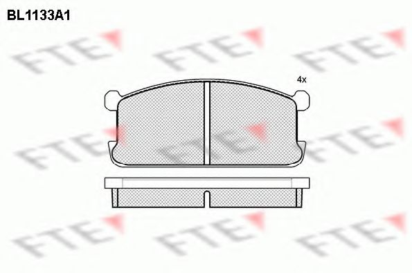 FTE BL1133A1 Тормозные колодки для MITSUBISHI GALANT II (Митсубиши/митсубиси Галант 2) FTE BL1133A1 Тормозные колодки для MITSUBISHI GALANT II (Митсубиши/митсубиси Галант 2)