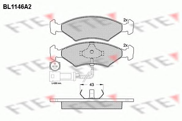 FTE BL1146A2 Тормозные колодки для FORD ORION II (Форд Орион 2) FTE BL1146A2 Тормозные колодки для FORD ORION II (Форд Орион 2)