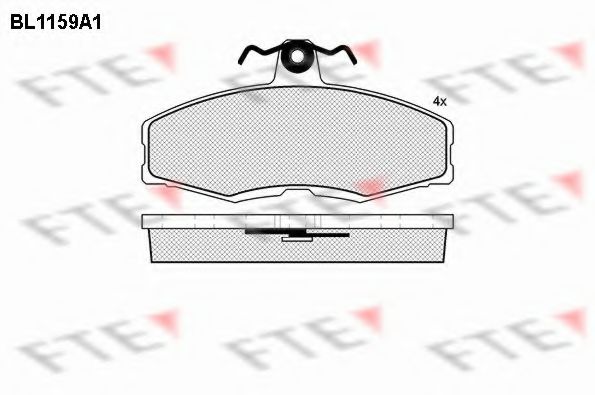 FTE BL1159A1 Тормозные колодки для SKODA (Шкода) FTE BL1159A1 Тормозные колодки для SKODA (Шкода)