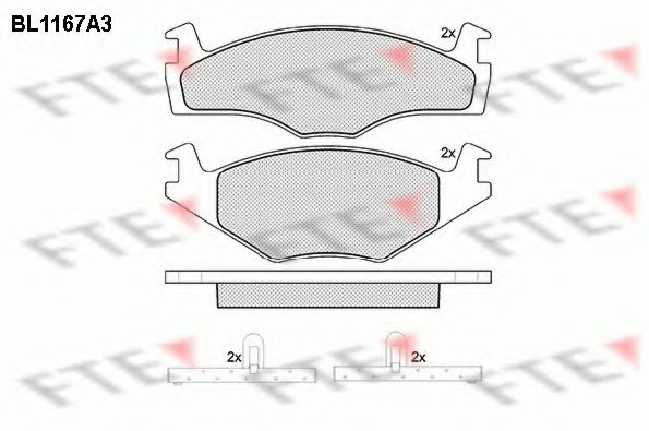 FTE BL1167A3 Тормозные колодки для VOLKSWAGEN SCIROCCO (Фольксваген Сcироccо) FTE BL1167A3 Тормозные колодки для VOLKSWAGEN SCIROCCO (Фольксваген Сcироccо)