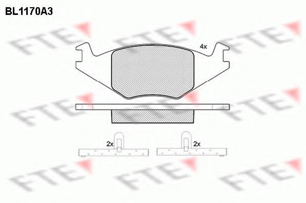 FTE BL1170A3 Тормозные колодки для VOLKSWAGEN JETTA II (Фольксваген Жэтта 2) FTE BL1170A3 Тормозные колодки для VOLKSWAGEN JETTA II (Фольксваген Жэтта 2)