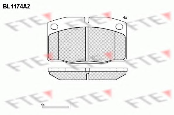 FTE BL1174A2 Тормозные колодки для OPEL MANTA B CC (Опель Манта б cc) FTE BL1174A2 Тормозные колодки для OPEL MANTA B CC (Опель Манта б cc)