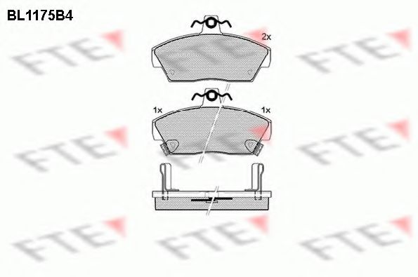 FTE BL1175B4 Тормозные колодки для AUDI 100 (Ауди 100) FTE BL1175B4 Тормозные колодки для AUDI 100 (Ауди 100)