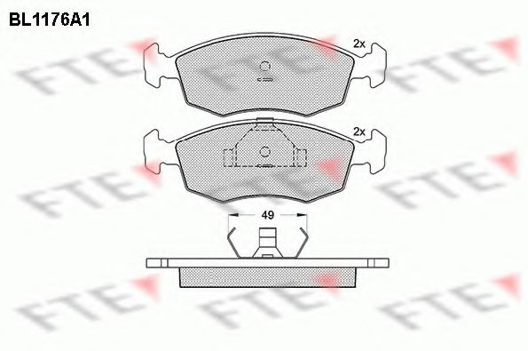 FTE BL1176A1 Тормозные колодки для FORD SCORPIO I (Форд Скорпио 1) FTE BL1176A1 Тормозные колодки для FORD SCORPIO I (Форд Скорпио 1)