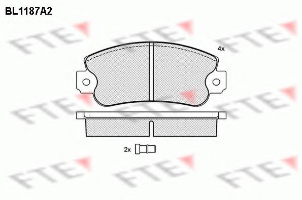 FTE BL1187A2 Тормозные колодки для FIAT SUPERBRAVO (Фиат Супербраvо) FTE BL1187A2 Тормозные колодки для FIAT SUPERBRAVO (Фиат Супербраvо)