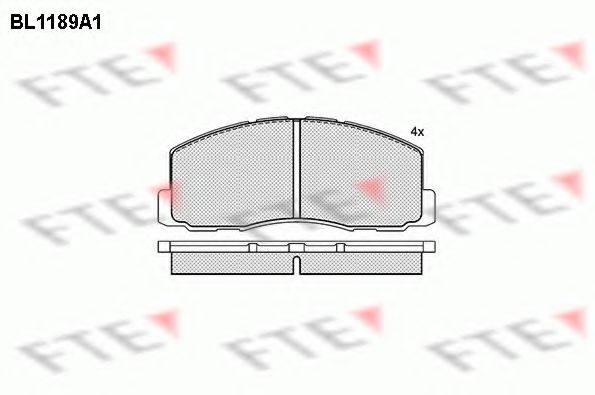 FTE BL1189A1 Тормозные колодки для MITSUBISHI ETERNA III (Митсубиши/митсубиси Этэрна 3) FTE BL1189A1 Тормозные колодки для MITSUBISHI ETERNA III (Митсубиши/митсубиси Этэрна 3)