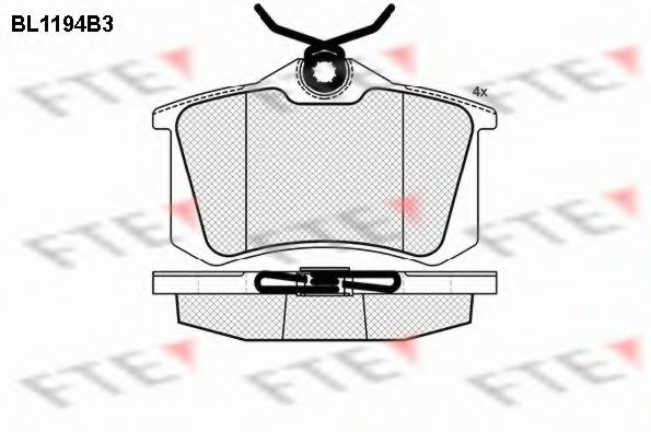 FTE BL1194B3 Тормозные колодки для VOLKSWAGEN (Фольксваген) FTE BL1194B3 Тормозные колодки для VOLKSWAGEN (Фольксваген)