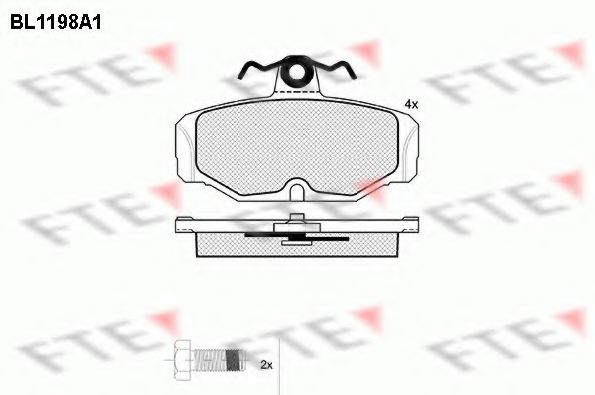 FTE BL1198A1 Тормозные колодки для FORD SCORPIO I (Форд Скорпио 1) FTE BL1198A1 Тормозные колодки для FORD SCORPIO I (Форд Скорпио 1)
