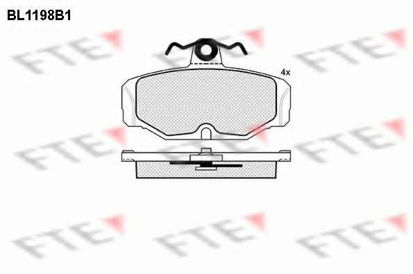 FTE BL1198B1 Тормозные колодки для FORD SCORPIO I (Форд Скорпио 1) FTE BL1198B1 Тормозные колодки для FORD SCORPIO I (Форд Скорпио 1)