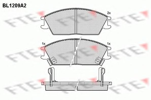 FTE BL1209A2 Тормозные колодки для HYUNDAI EXCEL (Хендай Эxcэл) FTE BL1209A2 Тормозные колодки для HYUNDAI EXCEL (Хендай Эxcэл)