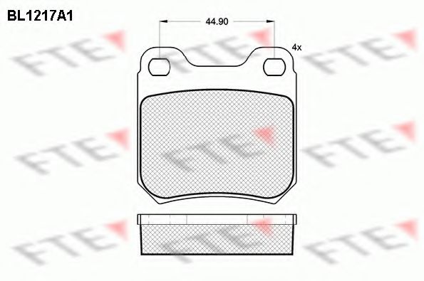 FTE BL1217A1 Тормозные колодки для OPEL OMEGA A (Опель Омэга а) FTE BL1217A1 Тормозные колодки для OPEL OMEGA A (Опель Омэга а)
