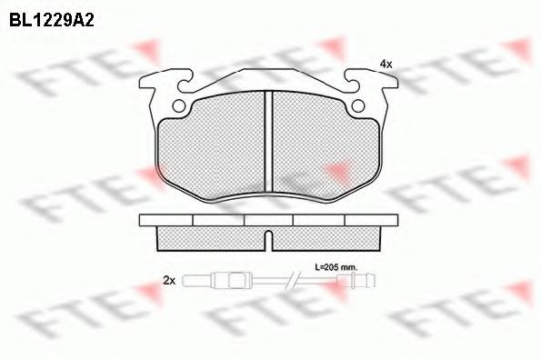 FTE BL1229A2 Тормозные колодки для RENAULT LE CAR (Рено Лэ cар) FTE BL1229A2 Тормозные колодки для RENAULT LE CAR (Рено Лэ cар)
