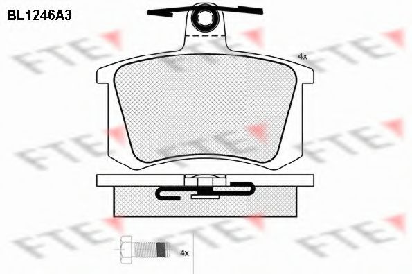 FTE BL1246A3 Тормозные колодки для AUDI 90 (Ауди 90) FTE BL1246A3 Тормозные колодки для AUDI 90 (Ауди 90)