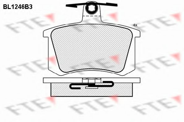 FTE BL1246B3 Тормозные колодки для AUDI 90 (Ауди 90) FTE BL1246B3 Тормозные колодки для AUDI 90 (Ауди 90)