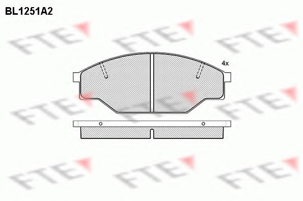 FTE BL1251A2 Тормозные колодки для TOYOTA HIACE II (Тойота/тоета Хиаcэ 2) FTE BL1251A2 Тормозные колодки для TOYOTA HIACE II (Тойота/тоета Хиаcэ 2)