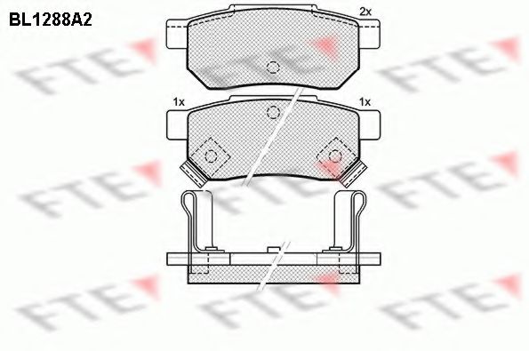 FTE BL1288A2 Тормозные колодки для HONDA PRELUDE III (Хонда Прэлудэ 3) FTE BL1288A2 Тормозные колодки для HONDA PRELUDE III (Хонда Прэлудэ 3)