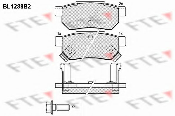 FTE BL1288B2 Тормозные колодки для HONDA PRELUDE III (Хонда Прэлудэ 3) FTE BL1288B2 Тормозные колодки для HONDA PRELUDE III (Хонда Прэлудэ 3)