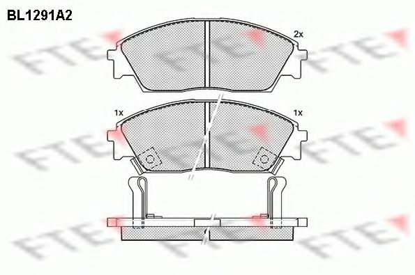 FTE BL1291A2 Тормозные колодки для HONDA PRELUDE III (Хонда Прэлудэ 3) FTE BL1291A2 Тормозные колодки для HONDA PRELUDE III (Хонда Прэлудэ 3)