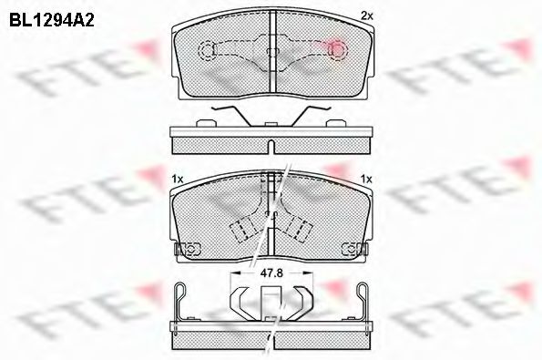 FTE BL1294A2 Тормозные колодки для DAIHATSU SOCIAL (Дайхатсу Соcиал) FTE BL1294A2 Тормозные колодки для DAIHATSU SOCIAL (Дайхатсу Соcиал)