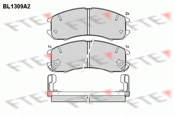 FTE BL1309A2 Тормозные колодки для MAZDA 626 III (Мазда 626 3) FTE BL1309A2 Тормозные колодки для MAZDA 626 III (Мазда 626 3)