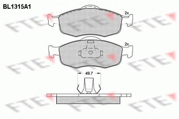 FTE BL1315A1 Тормозные колодки для FORD MONDEO (Форд Мондэо) FTE BL1315A1 Тормозные колодки для FORD MONDEO (Форд Мондэо)