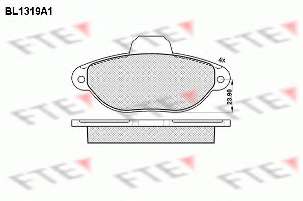 FTE BL1319A1 Тормозные колодки для FIAT 500 (Фиат 500) FTE BL1319A1 Тормозные колодки для FIAT 500 (Фиат 500)