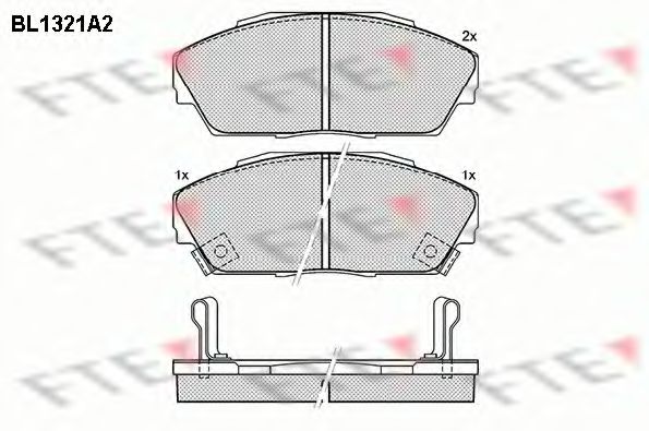 FTE BL1321A2 Тормозные колодки для HONDA PRELUDE III (Хонда Прэлудэ 3) FTE BL1321A2 Тормозные колодки для HONDA PRELUDE III (Хонда Прэлудэ 3)