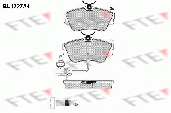 FTE BL1327A4 Тормозные колодки для VOLKSWAGEN T4 CARAVELLE (Фольксваген Т4 cараvэллэ) FTE BL1327A4 Тормозные колодки для VOLKSWAGEN T4 CARAVELLE (Фольксваген Т4 cараvэллэ)
